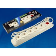 Uniel Сетевой фильтр LUX S-GSL5-3m слоновая кость 10A/2500Вт UL-00001754