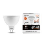 Лампа Gauss LED Elementary MR16 9W GU5.3 640lm 3000K 13519