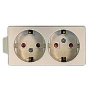 LEGRAND ANAM Alpex Розетка 2-ая с/з О/П ALH 3225