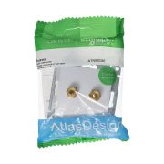 Systeme Electric AtlasDesign Алюминий Аудиорозетка двухместная