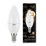 Лампа Gauss LED Свеча E14 7W 520lm 3000К step dimmable 103101107-S