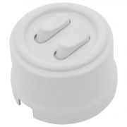 BIRONI Лизетта Пластик Белый Выключатель 2-кл (клавишный)