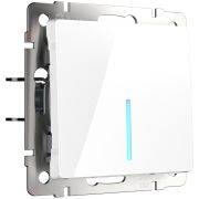 W1110101/ Выключатель одноклавишный с подсветкой (белый)