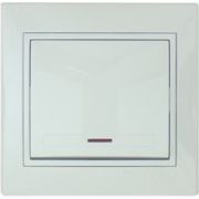 LEZARD С/П Выключатель 1-кл с подсветкой белый 701-0202-111