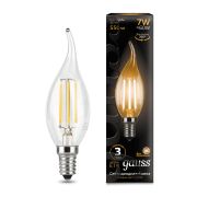 Лампа Gauss LED Filament Свеча на ветру E14 7W 550lm 2700К 104801107