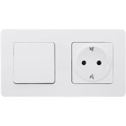 Legrand/Daccord INSPIRIA Белый Выключатель одноклавишный 10 AX - 250 В