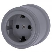 BIRONI Лизетта Пластик Титан Розетка с/з