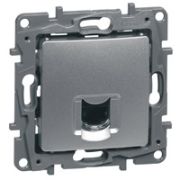 Legrand Etika Алюминий Розетка комп (RJ45) 6 кат. UTP 672453