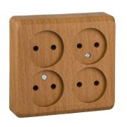 Этюд Дача Бук Розетка 4-ая б/з без шторок наружная PA16-205T