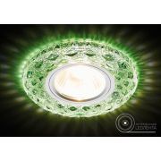 S288 GR хром/изумруд хрусталь/MR16+3W(LED WHITE)