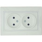 LEZARD С/П Розетка 2-ая б/з белая 701-0202-128