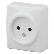 ЭРА Эксперт Розетка 1-ая б/з 16А ОУ белый IP20 11-2201-01