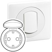 Legrand Celiane Бел Накладка розетки c/з IP44 с защитной крышкой  067841