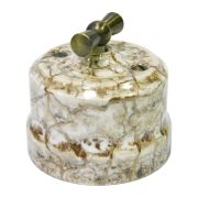 Выключатель двойной мрамор Lindas 34113