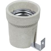 FERON Патрон E27 керамический с угловым креплением белый, LH02 41035