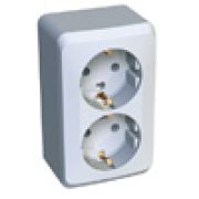 Этюд Белый Розетка 2-ая с/з без шторок наружная PA16-007B