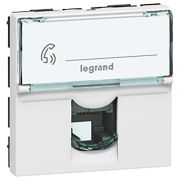 Legrand Mosaic Розетка телеф. RJ-12 6 контактов (2 модуля) белая 078732