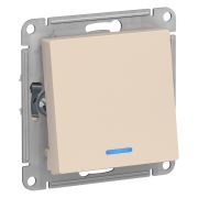 Systeme Electric AtlasDesign Беж Переключатель 1-клавишный с подсветкой, сх.6а, 10АХ, механизм