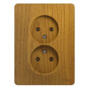 SE Glossa Дерево Дуб Розетка 2-я без заземления (в сборе с рамкой) GSL000520