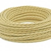 Провод ретро витой ПРВ 3х1,5 слоновая кость