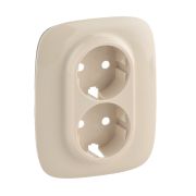 Legrand Valena ALLURE Сл.кость Накладка розетки с/з 2-ной
