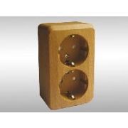 Этюд Дача бук Розетка 2-ая с/з со шторками наружная РА16-008Т