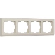 W0041803/ Рамка на 4 поста Stark (слоновая кость)