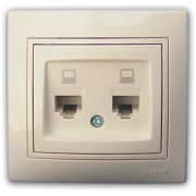 LEZARD С/П Розетка Компьютерная 2-ая крем 701-0303-141