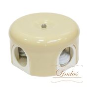 Распределительная коробка d 78mm слоновая кость Lindas 33009