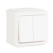 Legrand Quteo Белый Выключат 2-клавишный IP44 10А