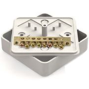 GE41214-01 Расп. кор. для о/п 75х75х20мм IP40 белая с общей шиной 6*9*8