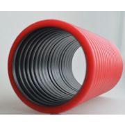 Труба гофрированная двустенная ПНД гибкая тип 450 (SN26) с/з красная d50 мм (50м/уп) Промрукав