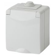 ЭРА Эксперт Розетка 1-ая с/з IP65 16АХ-250В серый 11-2601-03