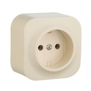 Legrand Quteo Слоновая кость Розетка б/з