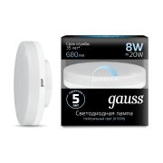 Лампа Gauss LED GX53 8W 680lm 4100K диммируемая 108408208-D