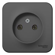 Blanca Розетка 1-ая б/з без шторок. О/П 16А, 250В, изолирующая пластина Антрацит BLNRA000116