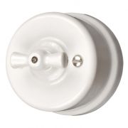 BIRONI Лизетта Керамика Белый Выключатель двухклавишный