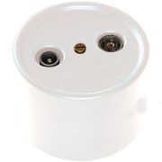 BIRONI Лизетта Пластик Белый Розетка ТV/FM