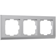W0031806/ Рамка на 3 поста Stark (серебряный) снят