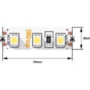 Светодиодная лента стандарт 9,6 Вт/м, SMD3528, 120 LED/м, 12В , IP20, Нейтральный белый