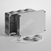 Тусо коробка распаячная для о/п 200х140х75мм 10 вводов IP55 67055