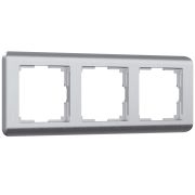 W0032106/ Рамка на 3 поста Stream (серебряный)