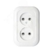 Розетка скрытой установки двухместная б/з Валентина PC10-393