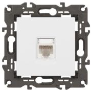 Розетка компьютерная 1-м Elegance 14-3107-01 RJ45 IP20 механизм бел. Эра Б0034302