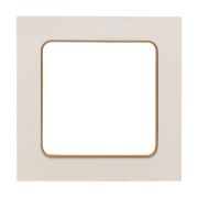 Рамка 1-м Стокгольм бел. с линией цвета шампань PROxima EKF EYM-G-302-10