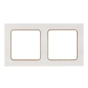 Рамка 2-м Стокгольм бел. с линией цвета шампань PROxima EKF EYM-G-303-10