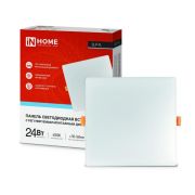 Светильник светодиодный SLP-FL 24Вт 6500К IP20 2160лм 230В 172мм с рег. монтаж. 45-140мм встраив. безрамочн. панель бел. IN HOME 4690612041827