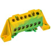 Шина PE «земля» в комб. изол. «Стойка» 6х9-7-ЖЗ TEKFOR IEK TF-NN10-07-DP-K52