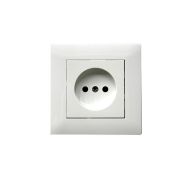 Розетка 1-м Karea RIZZ без заземл. керамика бел. Makel 88001002