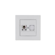 Розетка компьютерная CAT 5+гнездо Karea RIZZ бел. Makel 88001035